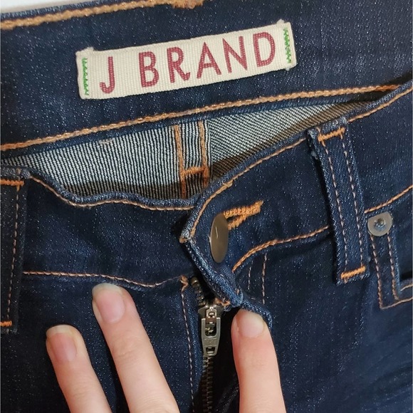 J Brand Boho The Skinny Blue Jeans in Ink Cut 4320 w/ Whiskering Size 26 - Picture 12 of 15